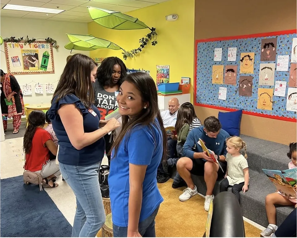 Teachers and children together in the Inspire classroom